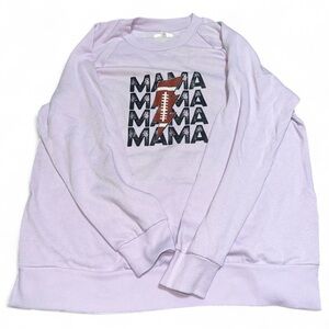 Soft crewneck sweatshirt with a vintage football design football Size M